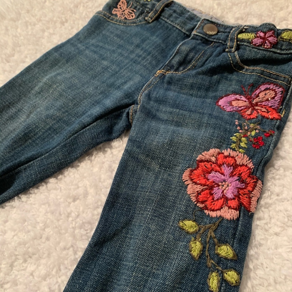1969GAP Embroidered Jeans 3Tw/adjustable waistband
